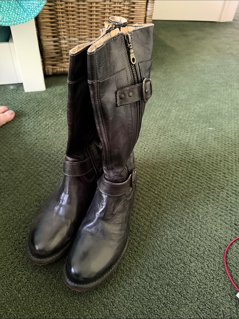 Bedstu Classic Women's Tall Leather Riding Boots - Black